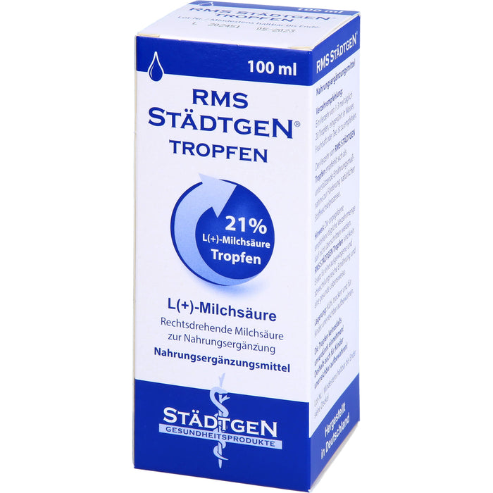 RMS STÄDTGEN Tropfen L(+)-Milchsäure, 100 ml Solution