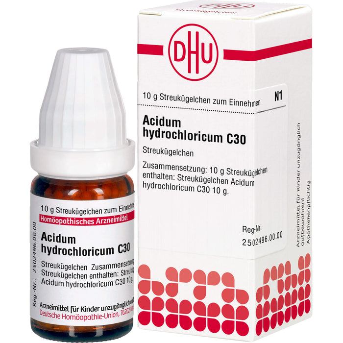 DHU Acidum hydrochloricum C30 Streukügelchen, 10 g Globules