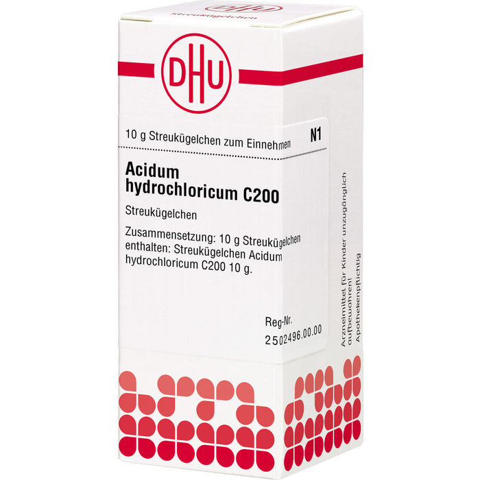 DHU Acidum hydrochloricum C200 Streukügelchen, 10 g Globules