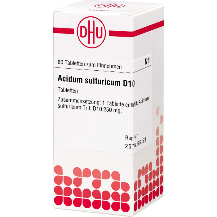 DHU Acidum sulfuricum D10 Tabletten, 80 St. Tabletten