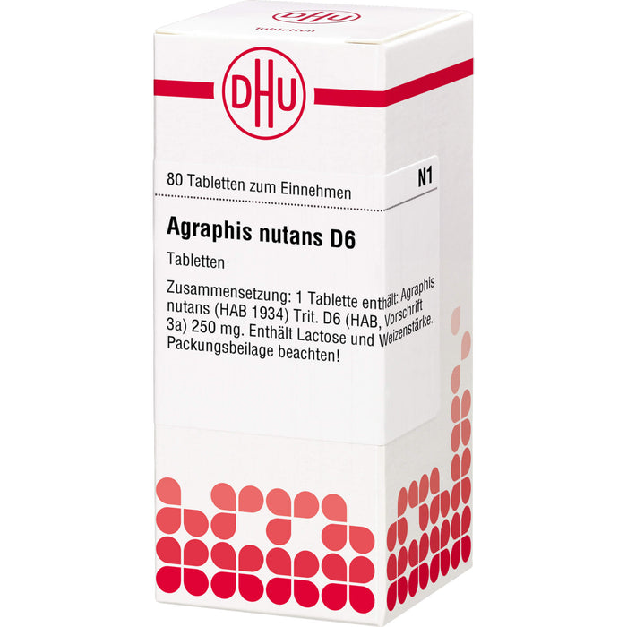 DHU Agraphis nutans D6 Tabletten, 80 St. Tabletten