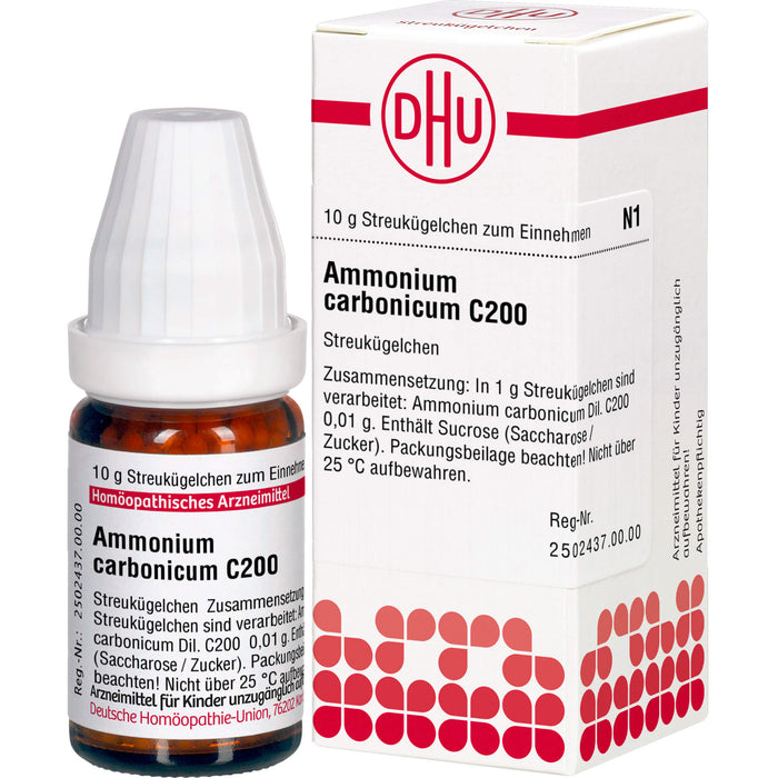 Ammonium carbonicum C200 DHU Globuli, 10 g Globuli