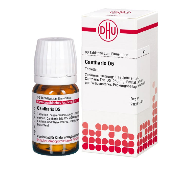 DHU Cantharis D5 Tabletten, 80 St. Tabletten