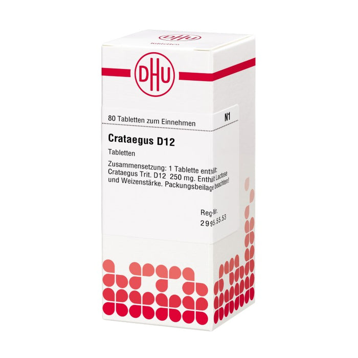 DHU Crataegus D12 Tabletten, 80 St. Tabletten