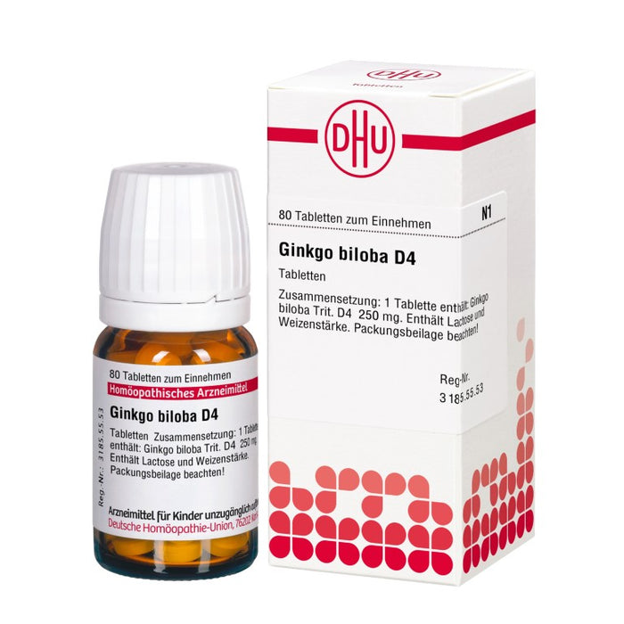 Ginkgo biloba D4 DHU Tabletten, 80 St. Tabletten