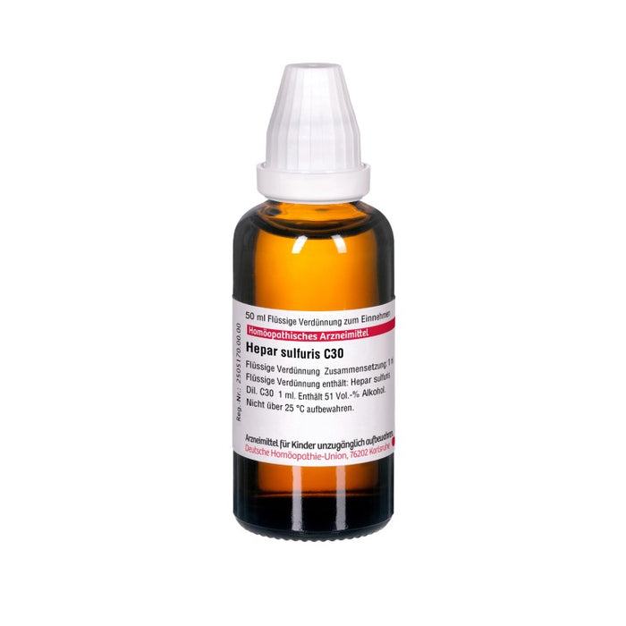 Hepar sulfuris C30 DHU Dilution, 50 ml Lösung