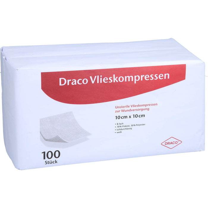 Vlieskompressen 10x10cm unsteril 8fach, 100 St KOM