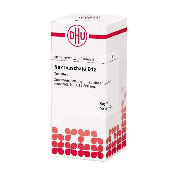 DHU Nux moschata D12 Tabletten, 80 St. Tabletten