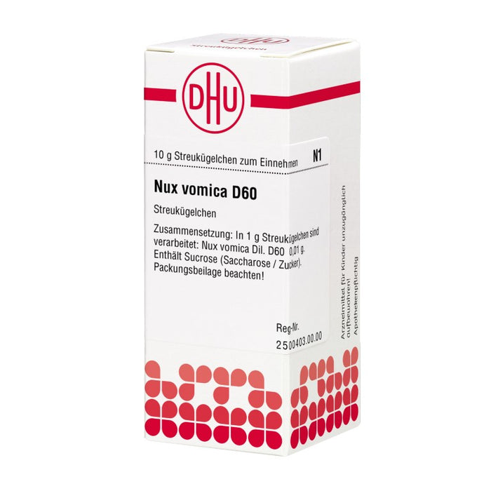 DHU Nux vomica D60 Streukügelchen, 10 g Globuli