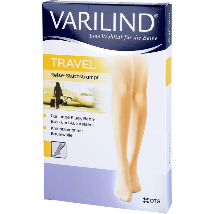 VARILIND TRAVEL Knie Baumwolle beige M, 2 St