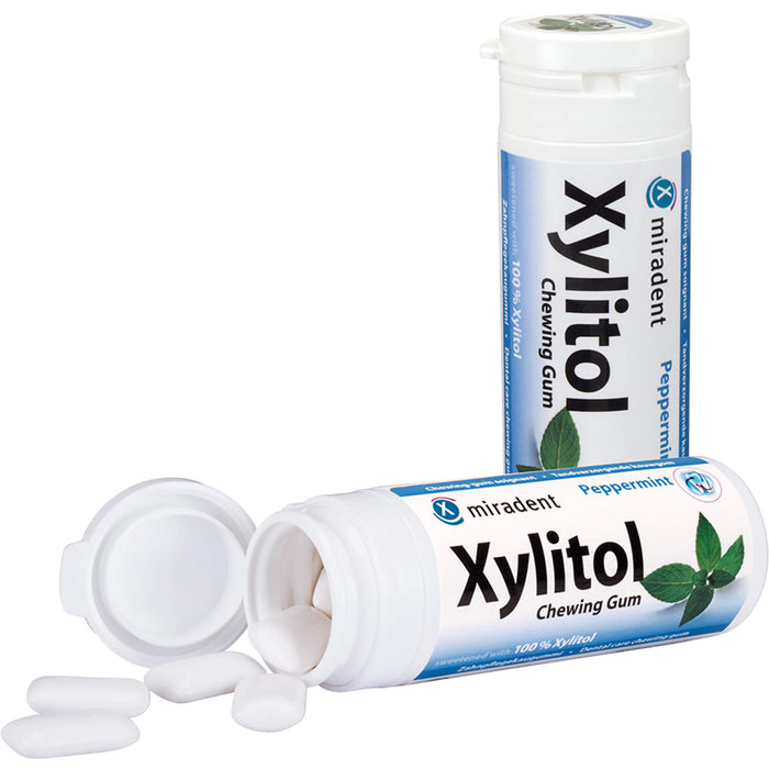 Miradent Xylitol Minze Zahnpflegekaugummi, 30 pc Gomme à mâcher