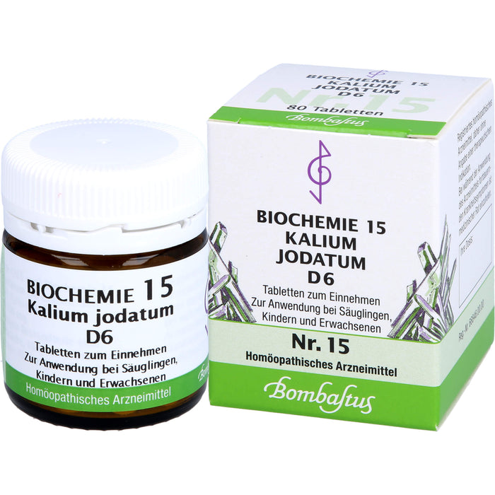 Biochemie 15 Kalium jodatum Bombastus D6 Tbl., 80 St TAB