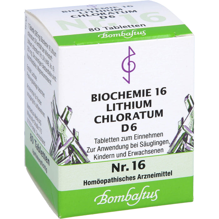 Biochemie 16 Lithium chloratum Bombastus D6 Tbl., 80 St TAB