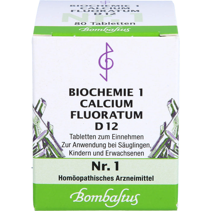 Bombastus Biochemie 1 Calcium fluoratum D 12 Tabletten, 80 pc Tablettes