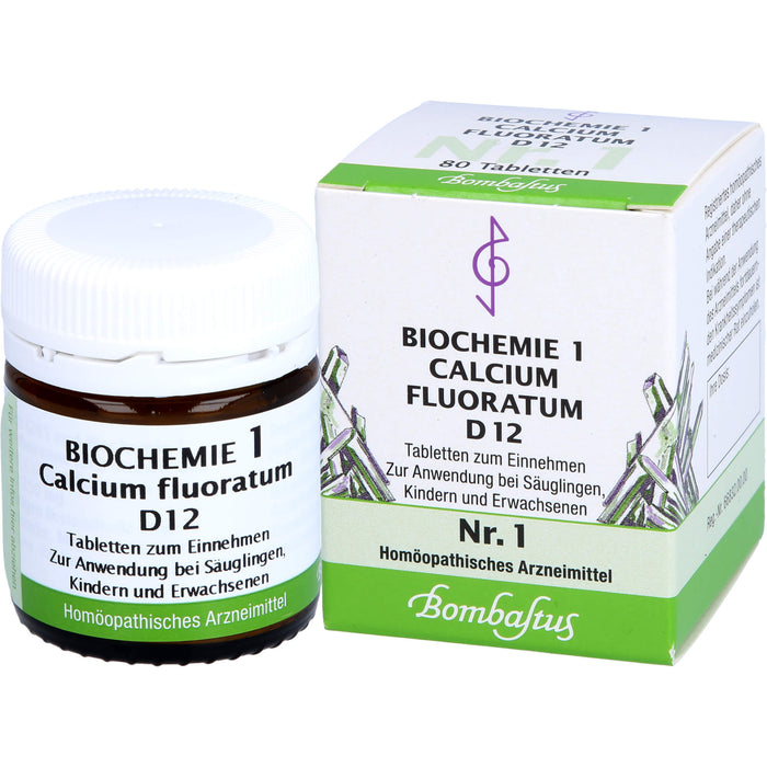 Bombastus Biochemie 1 Calcium fluoratum D 12 Tabletten, 80 pc Tablettes