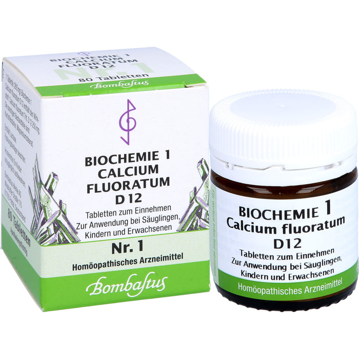 Bombastus Biochemie 1 Calcium fluoratum D 12 Tabletten, 80 pc Tablettes