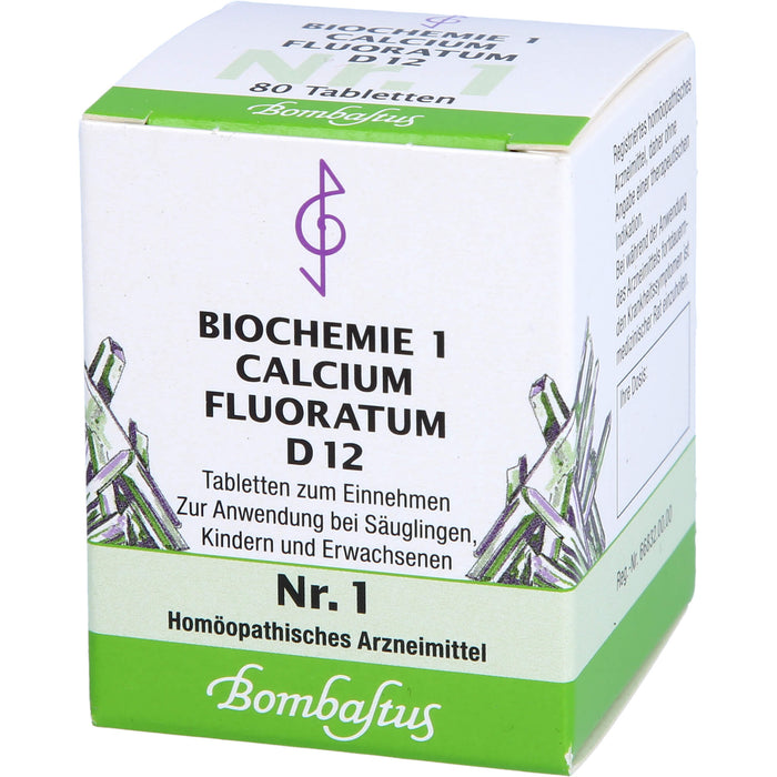 Bombastus Biochemie 1 Calcium fluoratum D 12 Tabletten, 80 pc Tablettes