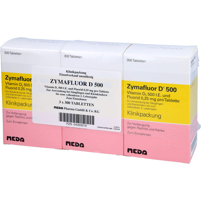 Zymafluor D 500 Tabletten zur Vorbeugung gegen Rachitis und Karies, 900 St. Tabletten