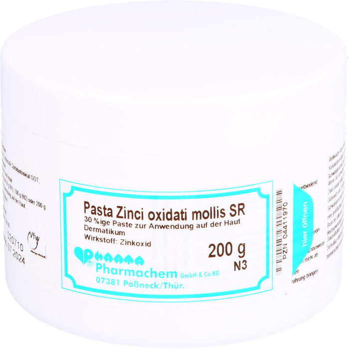 Pasta Zinci oxidati mollis SR, Paste zur Anwendung auf der Haut, 200 g SAL