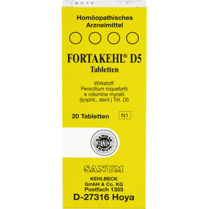 SANUM-KEHLBECK FORTAKEHL D5 Tabletten, 20 pcs. Tablets