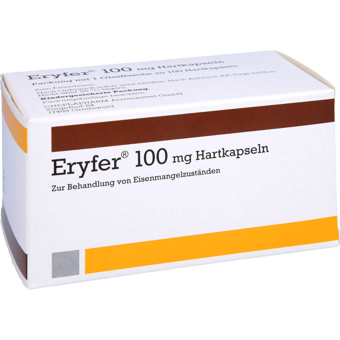 CHEPLAPHARM Eryfer 100 mg Hartkapseln zur Behandlung von Eisenmangelzuständen, 100 pc Capsules