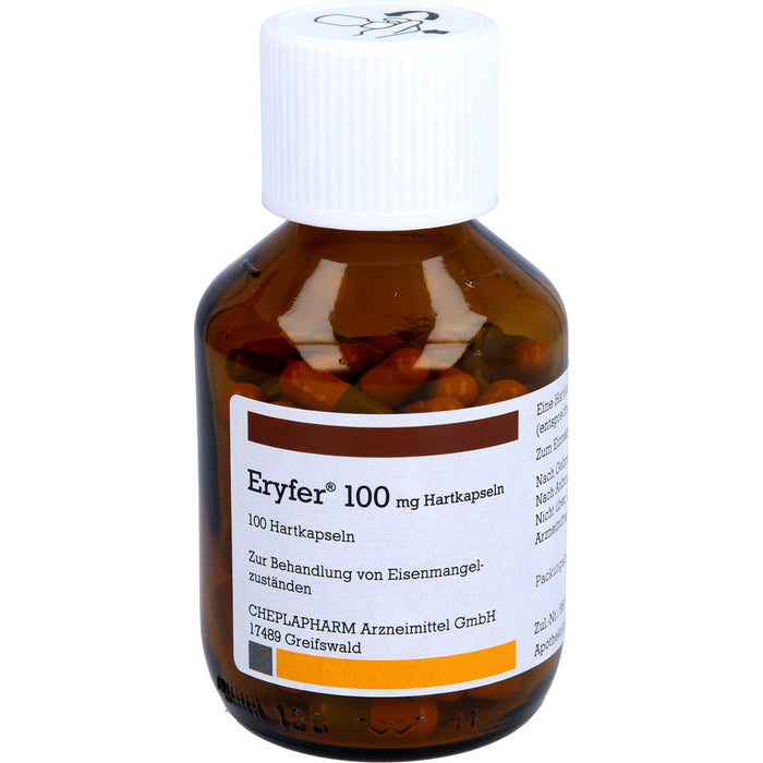 CHEPLAPHARM Eryfer 100 mg Hartkapseln zur Behandlung von Eisenmangelzuständen, 100 pcs. Capsules