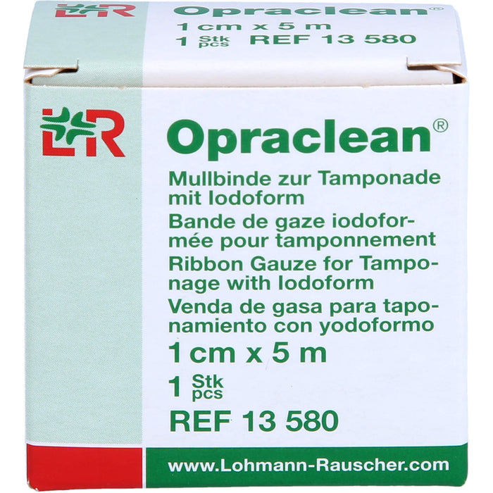 Opraclean Mullbinde zur Tamponade mit Jodoform 1 cm x 5 m, 1 pc Tamponnades