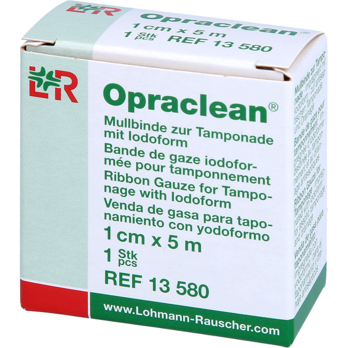 Opraclean Mullbinde zur Tamponade mit Jodoform 1 cm x 5 m, 1 St. Tamponaden