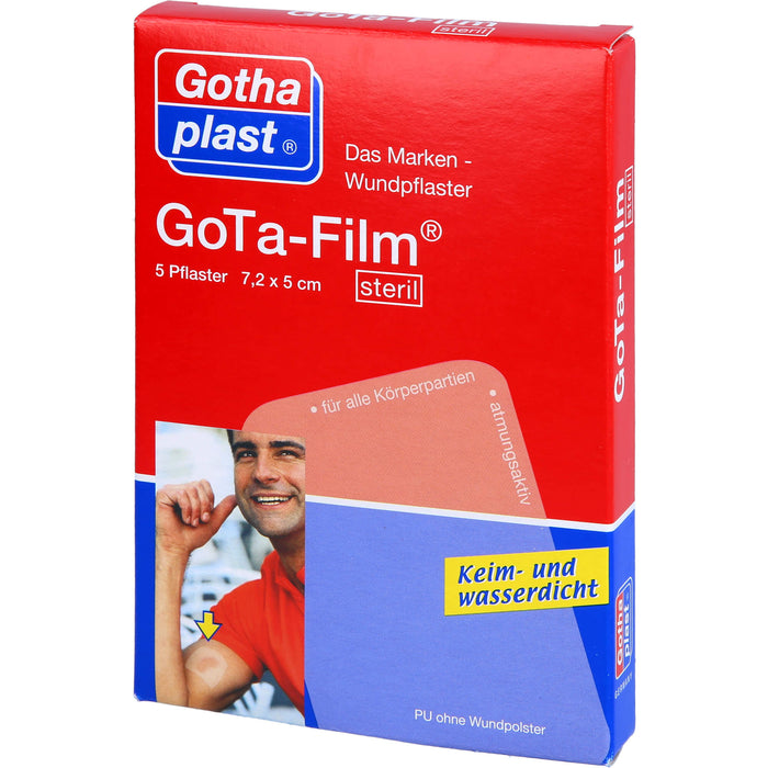 GoTa-Film sterile Pflaster 7,2 cm x 5 cm, 5 pc Pansement