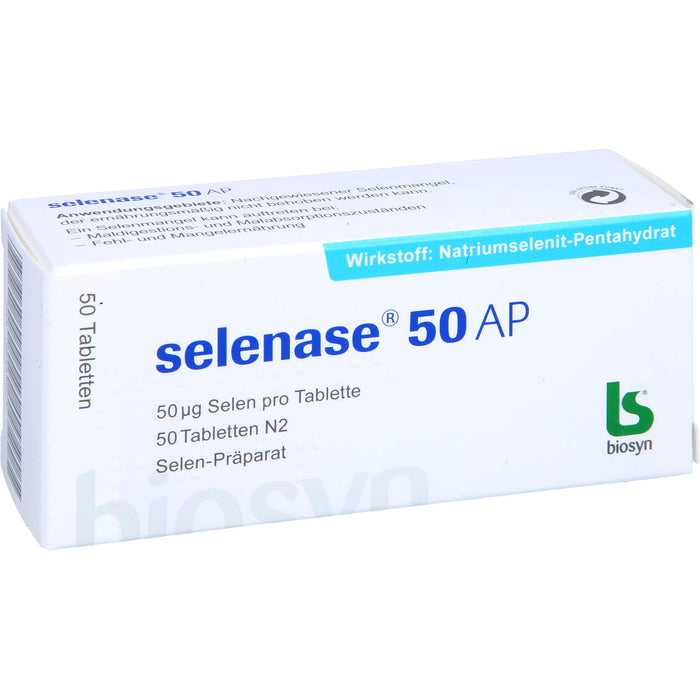 selenase 50 AP Tabletten bei nachgewiesenem Selenmangel, 50 pcs. Tablets