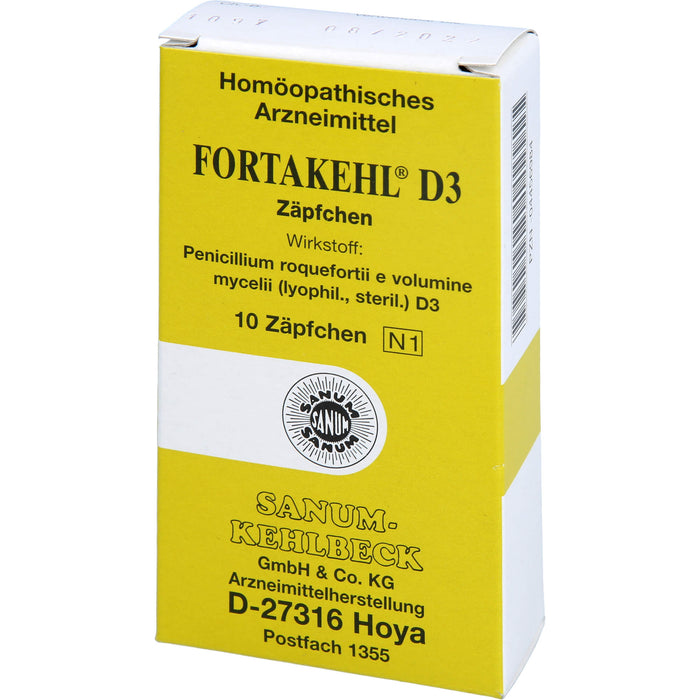 Fortakehl D3 Zäpfchen, 10 pcs. Suppositories