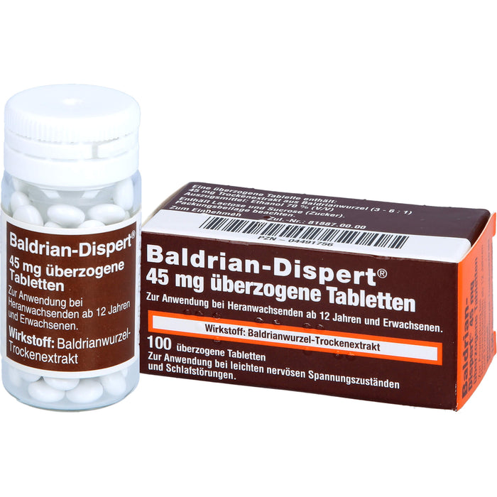 Baldrian-Dispert 45 mg überzogene Tabletten, 100 St. Tabletten