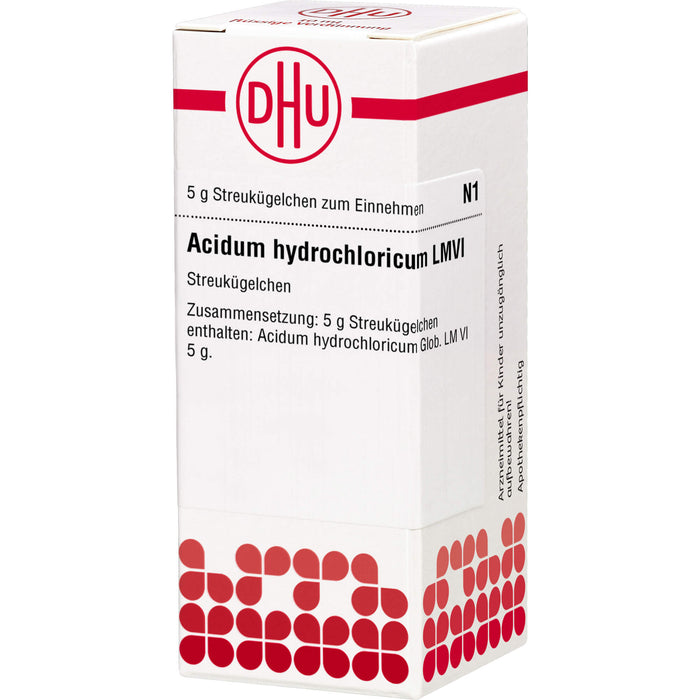 DHU Acidum hydrochloricum LM VI Streukügelchen, 5 g Globules