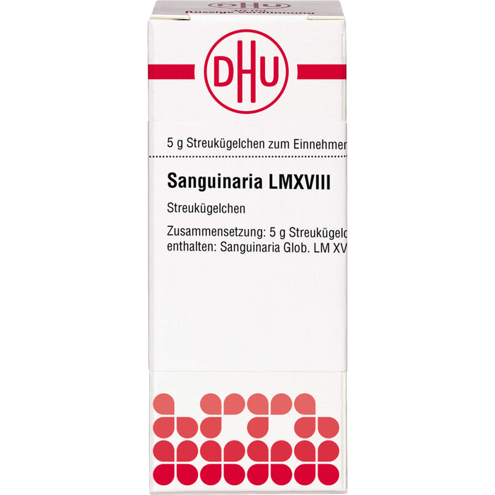 DHU Sanguinaria LM XVIII Streukügelchen, 5 g Globules