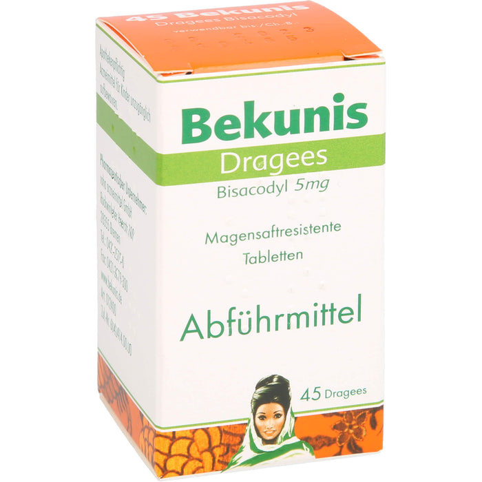 Bekunis Dragees Bisacodyl 5 mg Abführmittel, 45 St. Tabletten