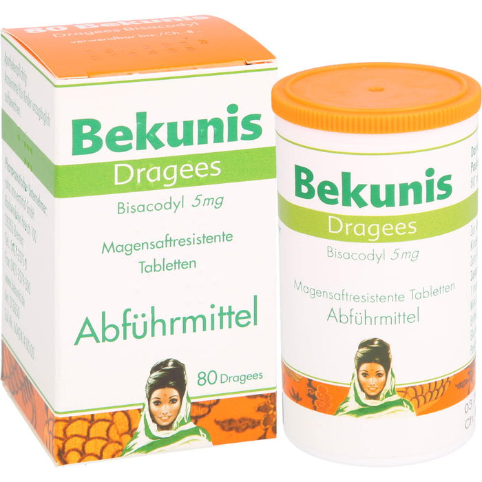 Bekunis Dragees Bisacodyl 5 mg Abführmittel, 80 St. Tabletten