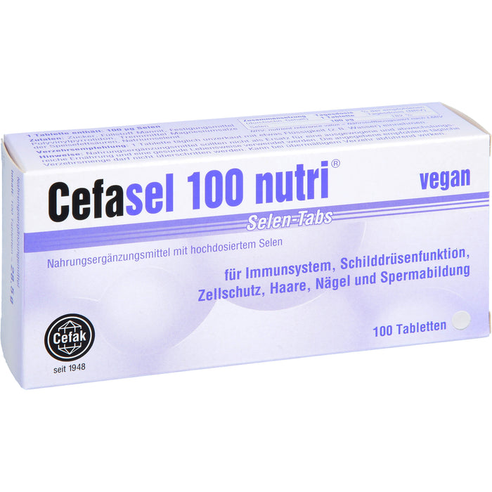 Cefasel 100 nutri Selen-Tabs Tabletten, 100 St. Tabletten