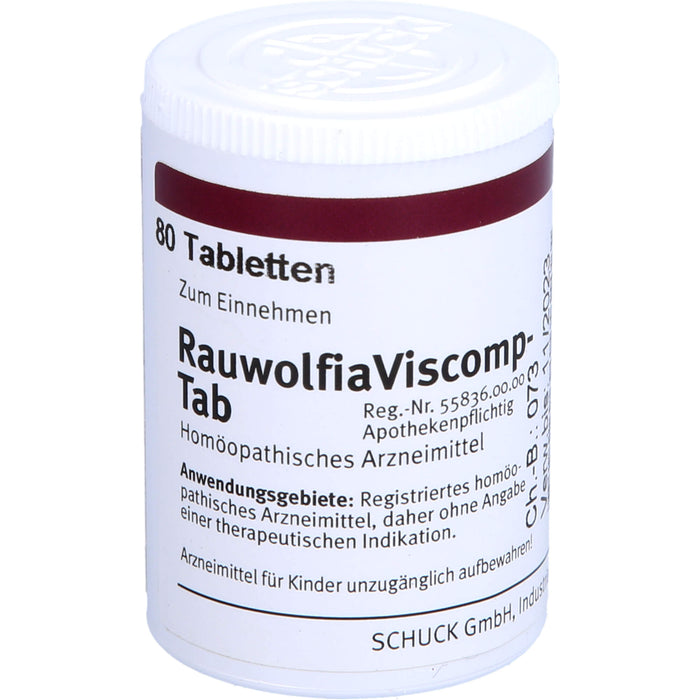 Rauwolfia Viscomp -Tab Tabletten, 80 pcs. Tablets