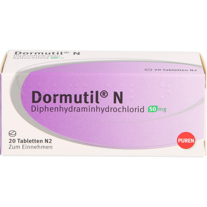 Dormutil N Tabletten bei Einschlaf- und Durchschlafstörungen, 20 pcs. Tablets