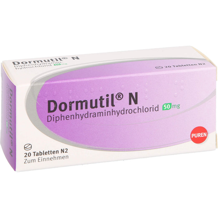 Dormutil N Tabletten bei Einschlaf- und Durchschlafstörungen, 20 pc Tablettes