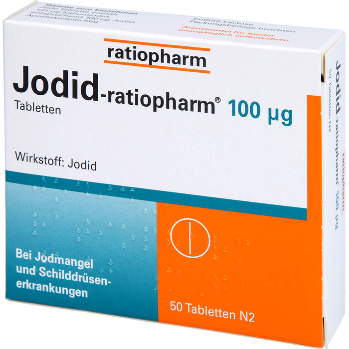 Jodid-ratiopharm 100 µg Tabletten bei Jodmangel, 50 pc Tablettes