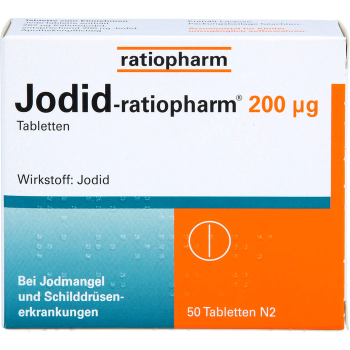 Jodid-ratiopharm 200 µg Tabletten, 50 pcs. Tablets