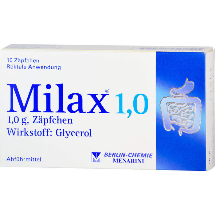 BERLIN-CHEMIE Milax 1,0 g Zäpfchen Abführmittel, 10 pcs. Suppositories