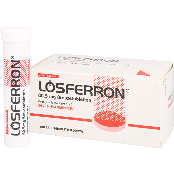 LÖSFERRON Brausetabletten gegen Eisenmangel, 100 pcs. Tablets