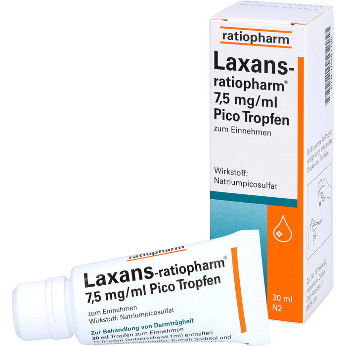 Laxans-ratiopharm 7,5 mg/ml Pico Tropfen zum Einnehmen, 30 ml Solution