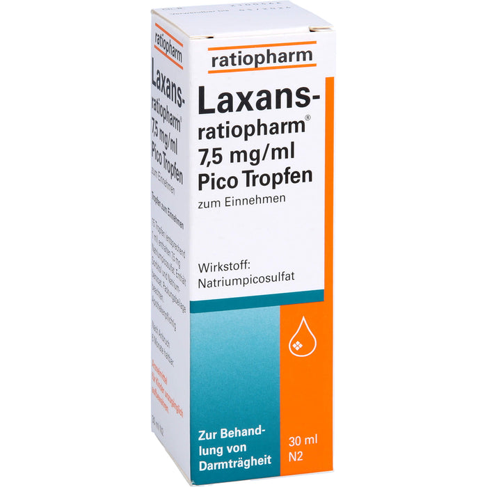 Laxans-ratiopharm 7,5 mg/ml Pico Tropfen zum Einnehmen, 30 ml Solution