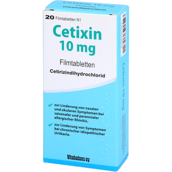 Cetixin 10 mg Filmtabletten bei Allergien, 20 St. Tabletten