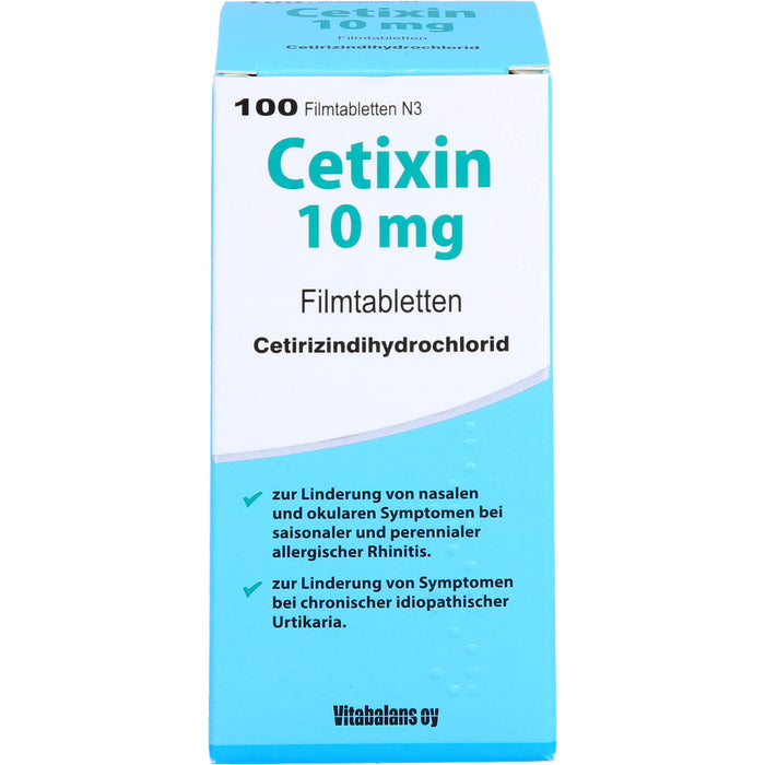 Cetixin 10 mg Filmtabletten bei Allergien, 100 St. Tabletten