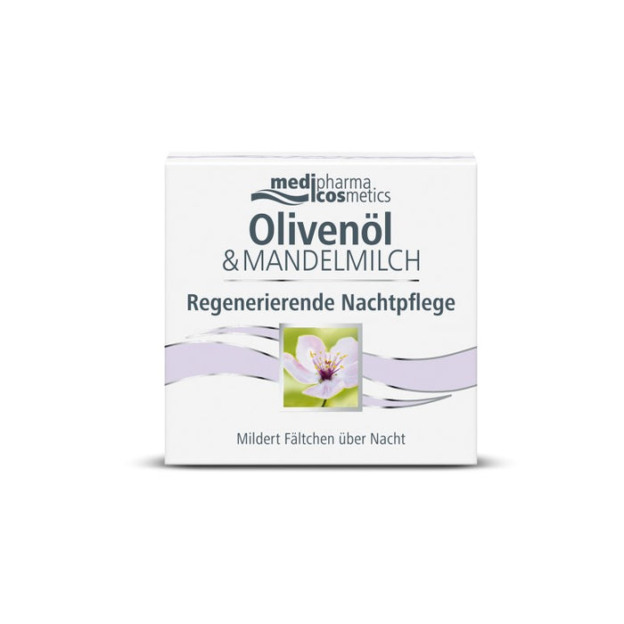 medipharma cosmetics Oliven-Mandelmilch regenerierende Nachtpflege, 50 ml Cream