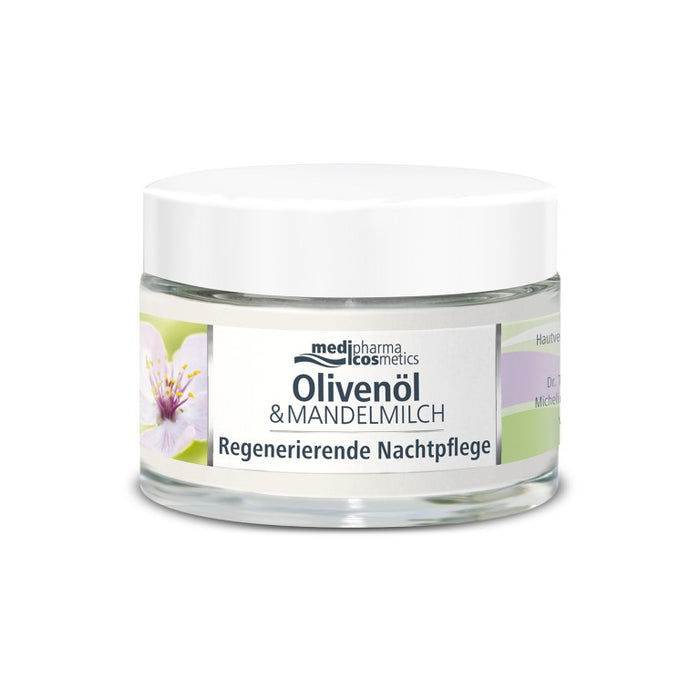 medipharma cosmetics Oliven-Mandelmilch regenerierende Nachtpflege, 50 ml Cream